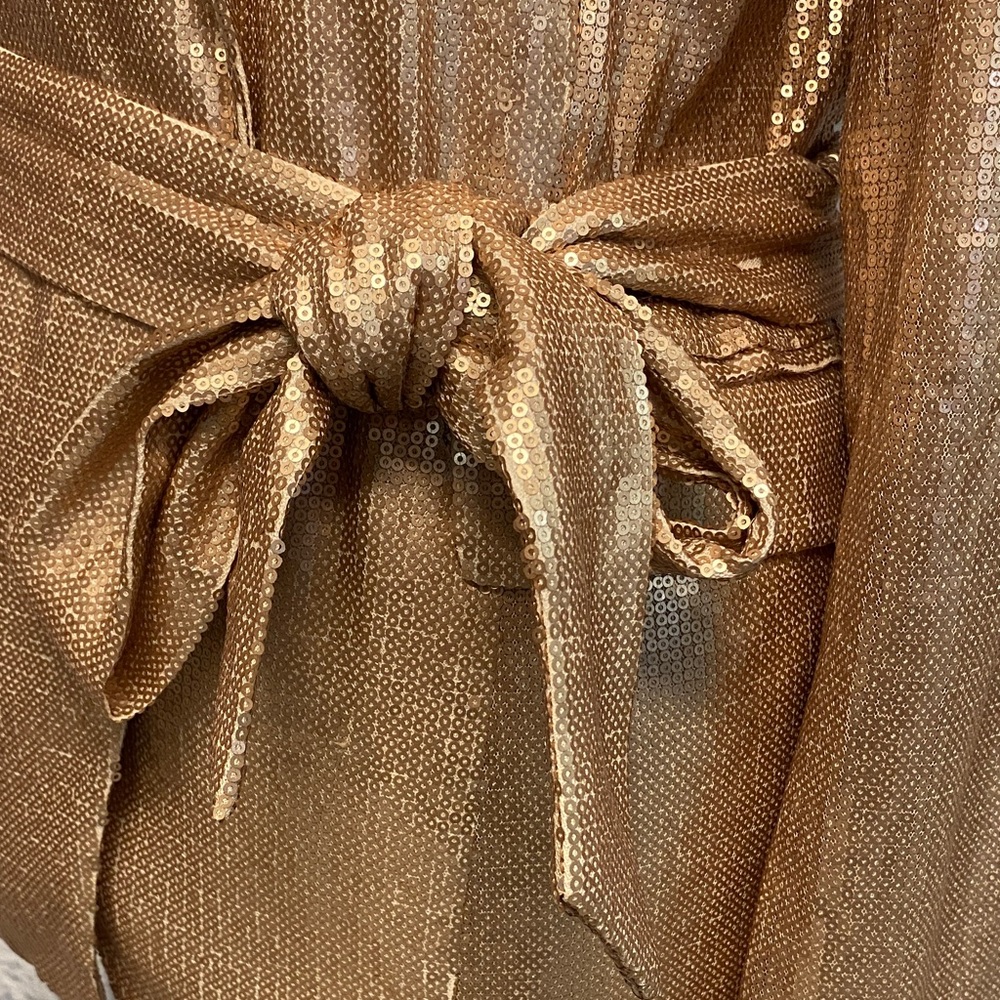 Forever Unique Shimmering Rose Gold Blazer Size M/L - Picture 5 of 9